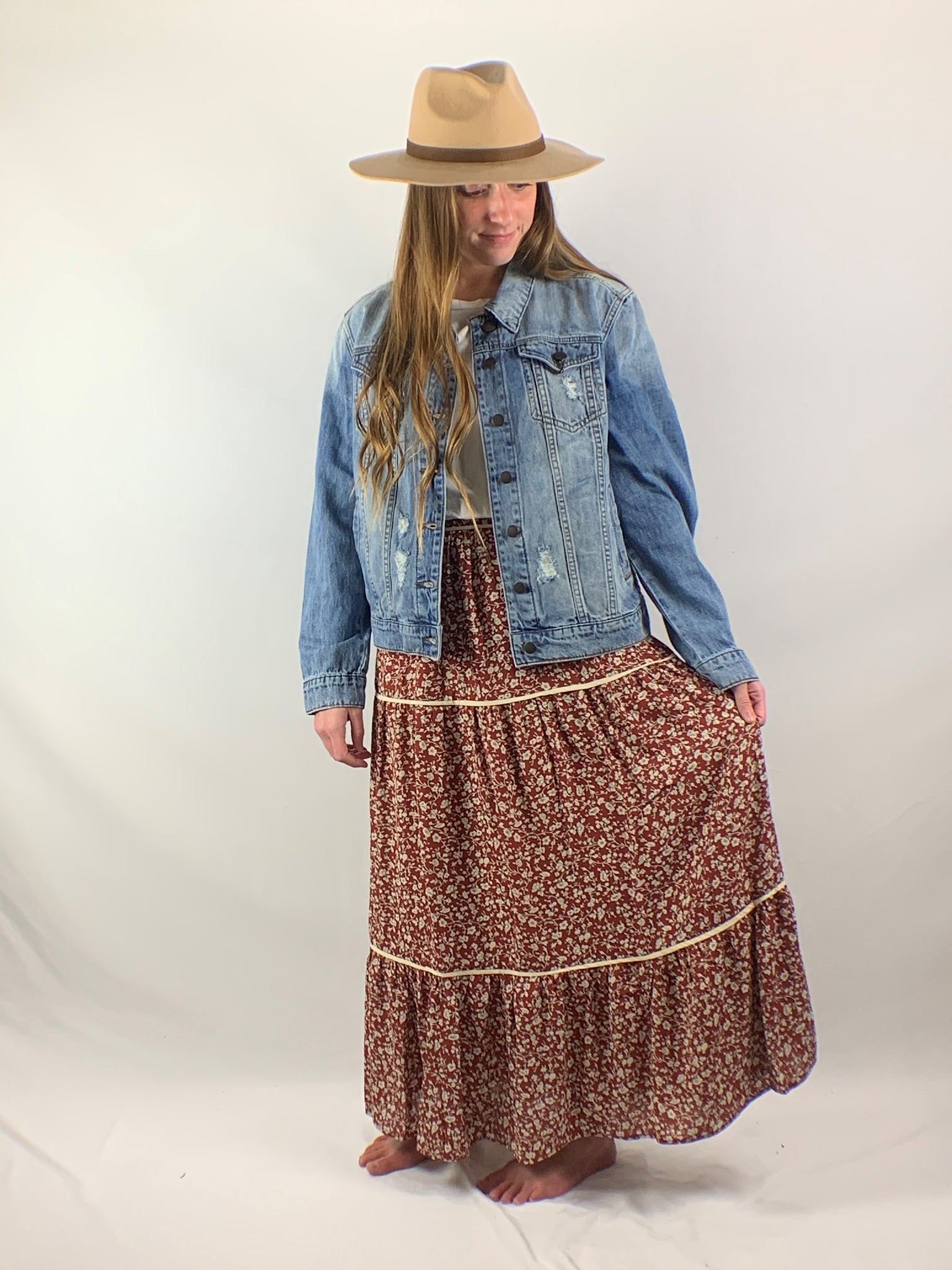 skirt, floral skirt