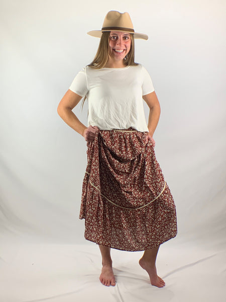 skirt, floral skirt