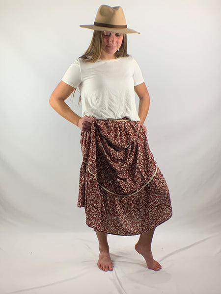 skirt, floral skirt