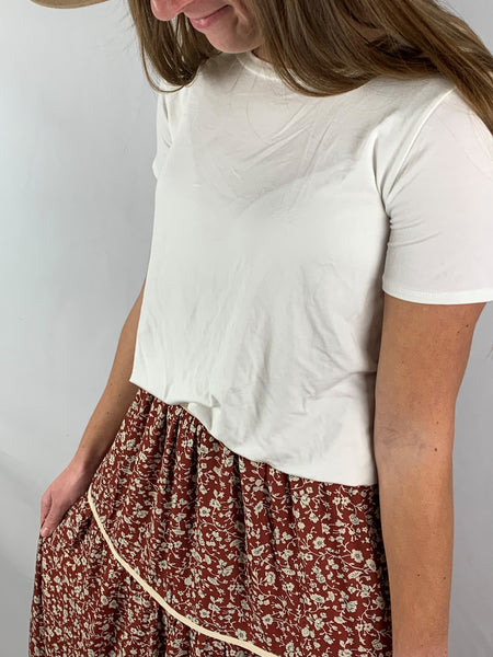 skirt, floral skirt